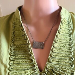 Sterling Silver Friends Starry Night Necklace with Quote